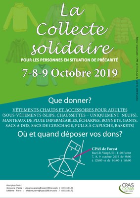 collecte solidaire 2019